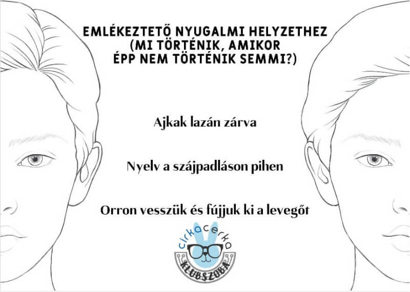 szabályos nyugalmi nyelvhelyzet